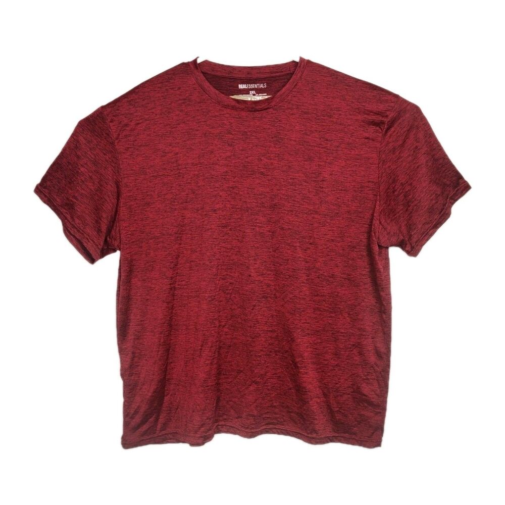 Real Essentials T-Shirt Men's‎ Size 2XL Red Short Sleeves Athletic